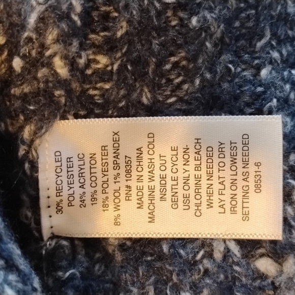 a.n.a. Woman's Navy Marl Round Neck Sweater, Size: XL, NWT - Picture 8 of 8